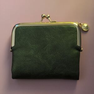 Elegant Green Leather Clutch